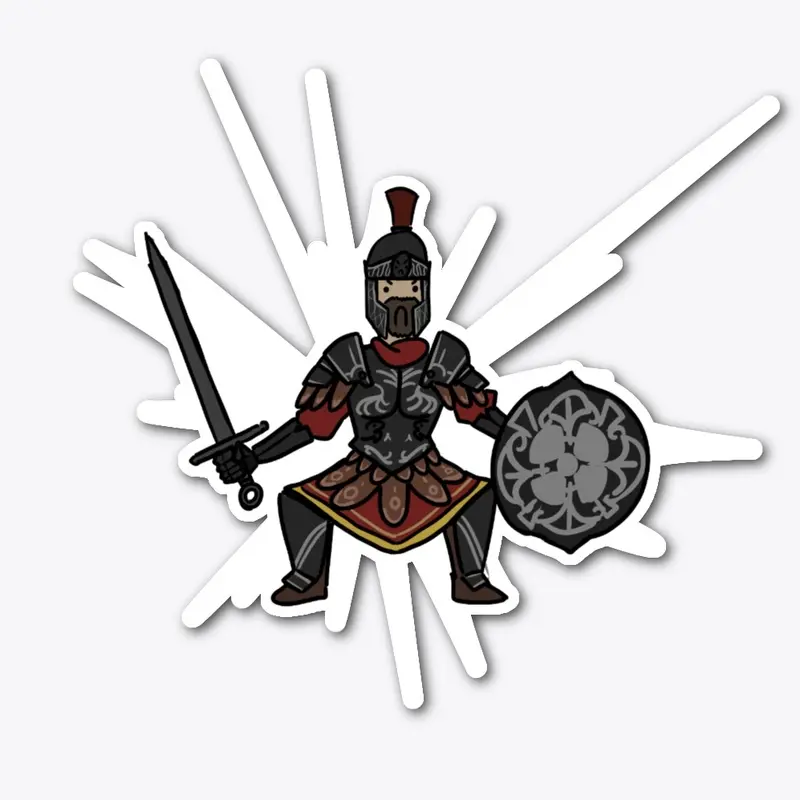 Red Immortal Cartoon Sticker